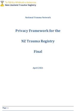 Privacy Framework for the NZ Trauma Registry Final - National Trauma Network - April 2021