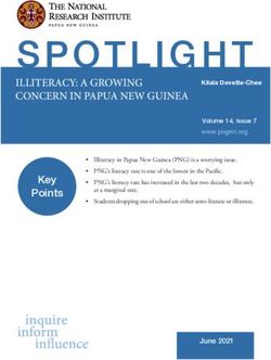 SPOTLIGHT ILLITERACY: A GROWING CONCERN IN PAPUA NEW GUINEA - National Research Institute PNG