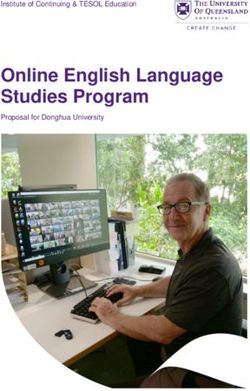 Online English Language Studies Program - Institute of Continuing & TESOL Education Proposal for Donghua University