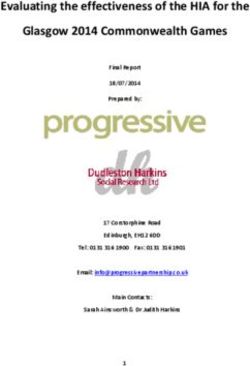 Evaluating the effectiveness of the HIA for the Glasgow 2014 Commonwealth Games