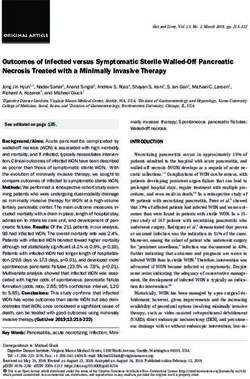 Outcomes of Infected versus Symptomatic Sterile Walled-Off Pancreatic Necrosis Treated with a Minimally Invasive Therapy