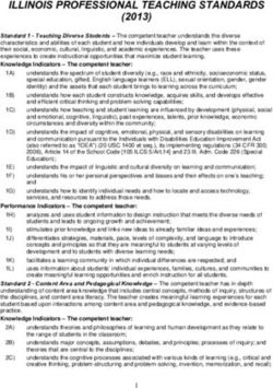 ILLINOIS PROFESSIONAL TEACHING STANDARDS 2013