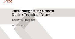 "Recording Strong Growth During Transition Year" - SIX Half-Year Results 2018 4 September 2018