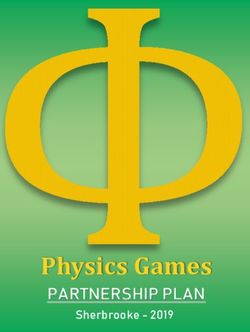 Physics Games PARTNERSHIP PLAN - Sherbrooke 2019 - Jeux de la physique