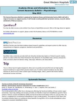 Academy Library and Information Service Current Awareness Bulletin - Physiotherapy May 2021