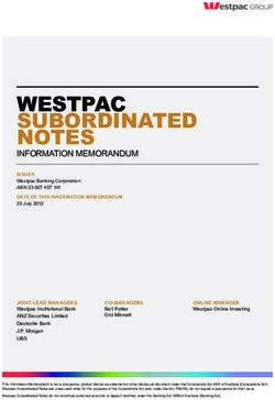 WESTPAC SUBORDINATED NOTES - INFORMATION MEMORANDUM - Funds Focus