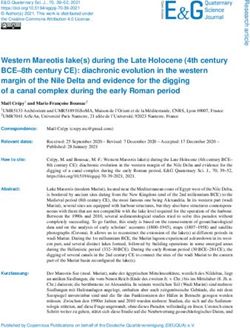 Western Mareotis lake(s) during the Late Holocene (4th century BCE-8th century CE): diachronic evolution in the western margin of the Nile Delta ...