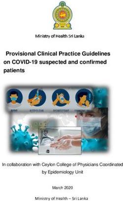 Provisional Clinical Practice Guidelines on COVID-19 suspected and confirmed patients - In collaboration with Ceylon College of Physicians ...