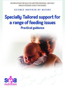 Specially Tailored support for a range of feeding issues - Practical guidance INFORMATION FOR HEALTHCARE PROFESSIONAL USE ONLY - SMA HCP