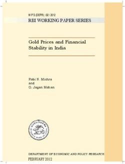 RBI WORKING PAPER SERIES - W P S (DEPR) : 02 / 2012 Gold Prices and Financial Stability in India