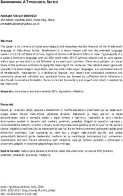 BHADARWAHI: A TYPOLOGICAL SKETCH