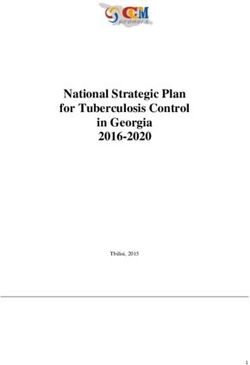 National Strategic Plan for Tuberculosis Control in Georgia 2016-2020