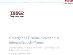 Grocery and General Merchandise Inbound Supply Manual - A comprehensive supplier manual covering Tesco Inbound Standards Spring Summer 2018