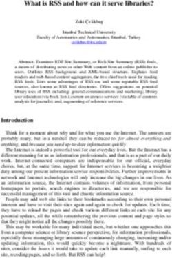 What is RSS and how can it serve libraries?