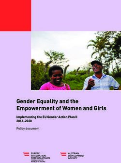 Gender Equality and the Empowerment of Women and Girls - Implementing the EU Gender Action Plan II 2016-2020 Policy document
