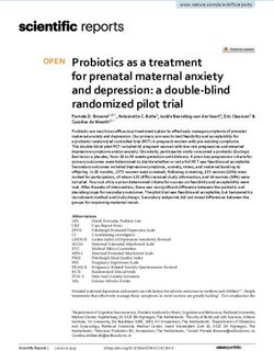 Probiotics as a treatment for prenatal maternal anxiety and depression: a double blind randomized pilot trial - Nature