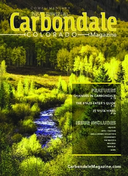 CarbondaleMagazine FEATURES - CHANGES IN CARBONDALE P. 10 - Carbondale Magazine