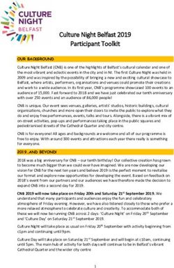 Culture Night Belfast 2019 Participant Toolkit