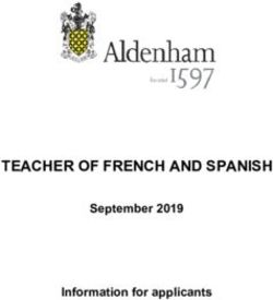 TEACHER OF FRENCH AND SPANISH - September 2019 Information for applicants - Aldenham School