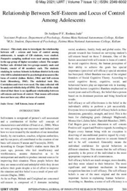 Relationship Between Self-Esteem and Locus of Control Among Adolescents