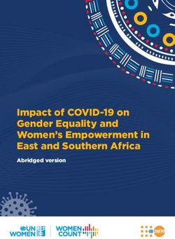 Impact of COVID-19 on Gender Equality and Women's Empowerment in East and Southern Africa - Abridged version