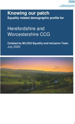 Knowing our patch Equality related demographic profile for - zH Version control