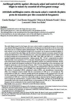 Antifungal activity against Alternaria solani and control of early blight in tomato by essential oil of bergamot orange Atividade antifúngica ...
