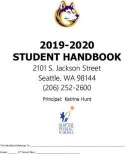 STUDENT HANDBOOK 2019-2020