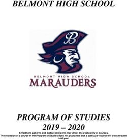 BELMONT HIGH SCHOOL - PROGRAM OF STUDIES - Belmont Public Schools