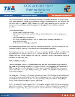 SY 20-21 Public Health Planning Guidance - The ...