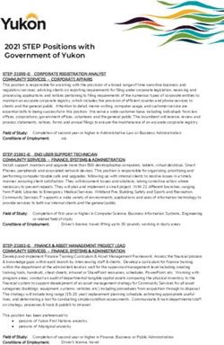 2021 STEP Positions with Government of Yukon