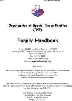 Family Handbook (OSF) - Organization of Special Needs Families
