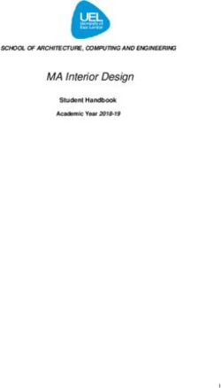 MA Interior Design SCHOOL OF ARCHITECTURE, COMPUTING AND ENGINEERING - Student Handbook Academic Year 2018-19 - UEL
