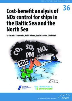 36 Cost-benefit analysis of NOx control for ships in the Baltic Sea and the North Sea