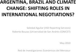 ARGENTINA, BRAZIL AND CLIMATE CHANGE: SHIFTING ROLES IN INTERNATIONAL NEGOTIATIONS?