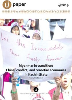 Myanmar in transition: China, conflict, and ceasefire economies in Kachin State 4/2019