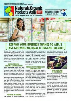EXPAND YOUR BUSINESS THANKS TO ASIA'S FAST-GROWING NATURAL & ORGANIC MARKET