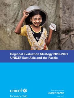 Regional Evaluation Strategy 2018-2021 UNICEF East Asia and the Pacific ...