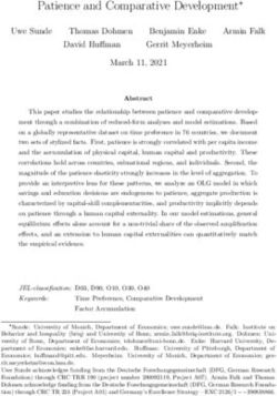 Patience and Comparative Development* - Benjamin Enke