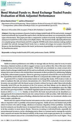 Bond Mutual Funds vs. Bond Exchange Traded Funds: Evaluation of Risk Adjusted Performance - MDPI