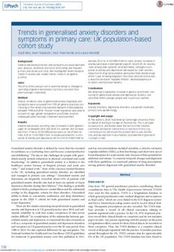 Trends in generalised anxiety disorders and symptoms in primary care: UK population-based cohort study