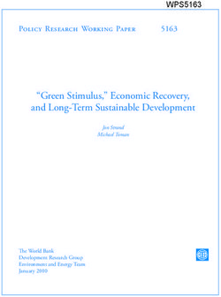 "Green Stimulus," Economic Recovery, and Long-Term Sustainable Development - WPS5163
