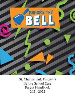 St. Charles Park District's Before School Care Parent Handbook 2021-2022