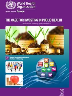 THE CASE FOR INVESTING IN PUBLIC HEALTH - A public health summary report for EPHO 8 - World ...
