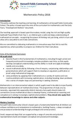 Mathematics Policy 2018 - Hanwell Fields Community School