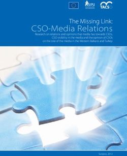 CSO-Media Relations The Missing Link: Research on relations and opinions that media has towards CSOs, CSO visibility in the media and the ...
