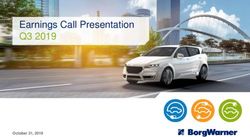 EARNINGS CALL PRESENTATION - Q3 2019 - OCTOBER 31, 2019 - BORGWARNER
