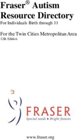 Fraser Autism Resource Directory - For Individuals Birth through 11 For the Twin Cities Metropolitan Area