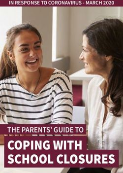 COPING WITH SCHOOL CLOSURES - THE PARENTS' GUIDE TO - IN RESPONSE TO CORONAVIRUS - MARCH 2020 - Amazon S3