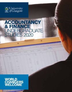 ACCOUNTANCY & FINANCE UNDERGRADUATE STUDIES 2020